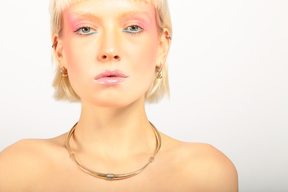 Corne Collier Torc Triple Or