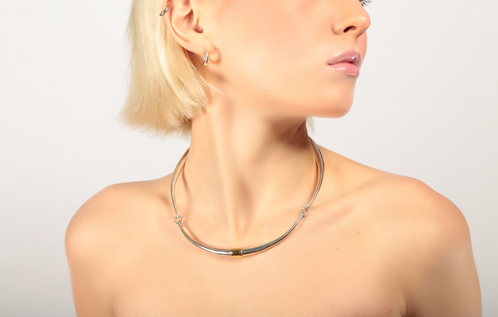 Corne Collier Torc Triple Argt