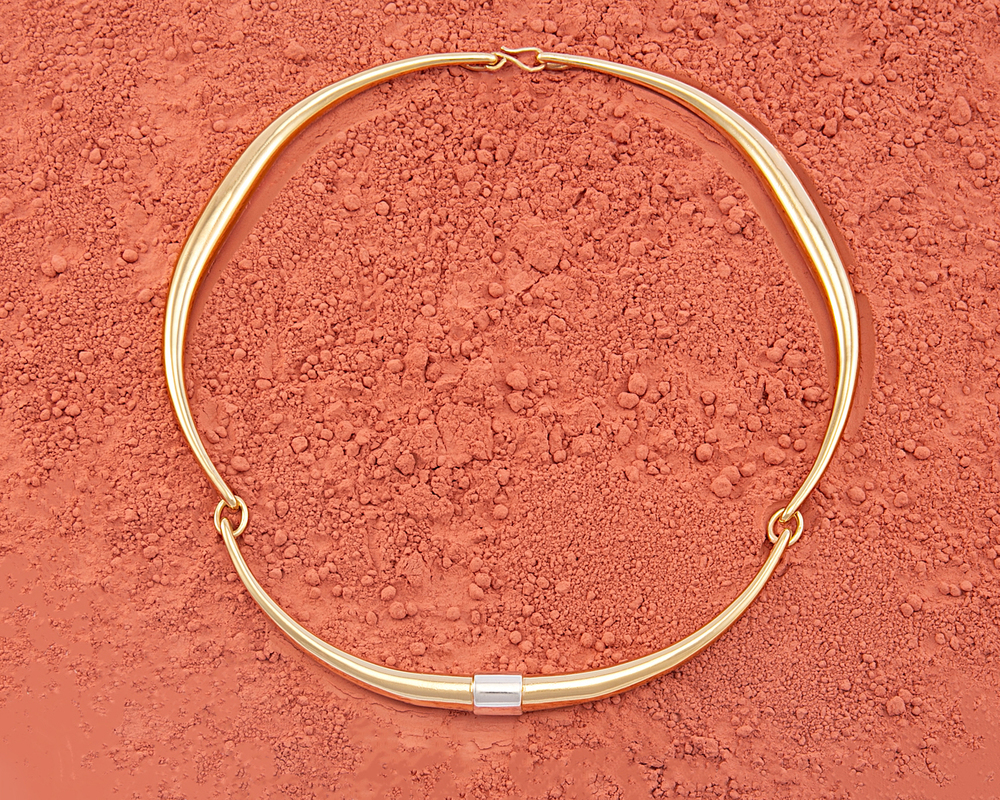 Corne Collier Torc Triple Or