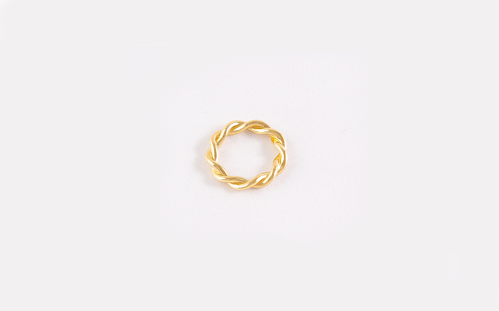 Torsade Bague Or